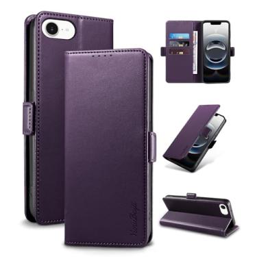 Imagem de YunuBeyii Capa Carteira para iPhone 16E - [Bloqueio RFID] Capinha Flip Magnética para Celular de Couro PU de Luxo com Suporte,Case Proteção,Rsistente,Antichoque, Roxo