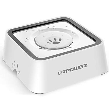 Imagem de URPOWER Tigela de água para cães de 2,5 L, tigela de grande capacidade para cães, sem derramamento, dispensador de água para animais de estimação para bebedouros bagunçados à prova de respingos,