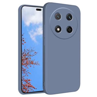 Imagem de Yarxiawin Capa de telefone para Honor Magic 7 Lite, toque macio e sedoso para Honor Magic 7 Lite capa protetora de silicone à prova de choque fina e fofa antiimpressão digital estética (cinza)