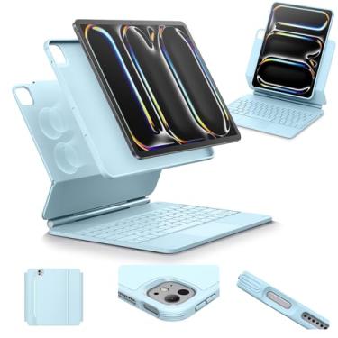 Imagem de ESR Capa Para Ipad Pro 13" Com Teclado Integrado (M4, 2024), 64 Teclas, Modos Retrato/Elevado Teclado e Suportes Magnéticos, Azul