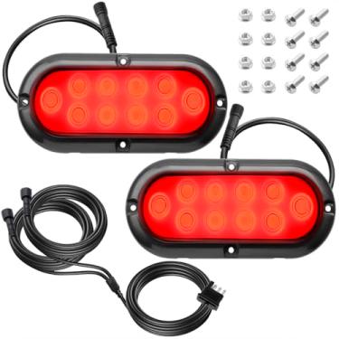 Imagem de Kinstecks Plugue de 4 pinos Tailight 1 em 2, luz traseira de reboque, 40 LEDs, luzes de seta, luzes de freio, luzes de direção com kit de chicote de fios para trailer, caminhão, trailer, caminhonete