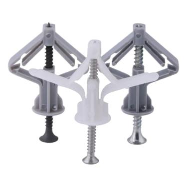Imagem de 250 Unidades Tubo De Expansão De Placa De Gesso Âncoras De Gesso Cartonado Lijadora Para Drywall Parafusos Drywall Inchar Âncoras De Parede Plástico M8 Âncora Bolt Dedicada Branco
