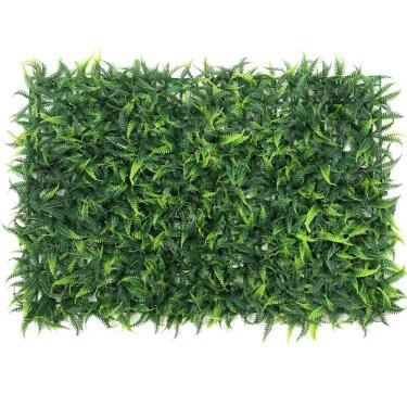 Imagem de Kit 30 Placas De Samambaia Verde Escuro 40 x 60cm Muro Inglês Jardim Vertical