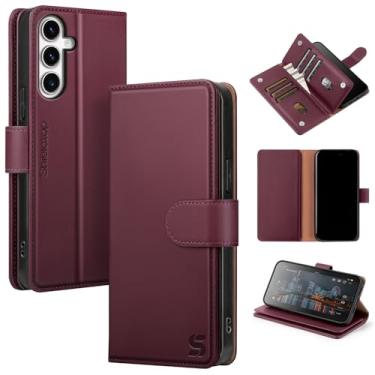 Imagem de Shieldtop Capa carteira compatível com Samsung Galaxy S23 5G com suporte para cartão, mulheres e homens com bloqueio de RFID, capa protetora flip TPU com compartimentos para cartão de crédito, capa de