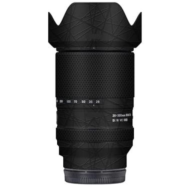 Imagem de Adesivo de lente de câmera antiarranhões para Tamron 28-300mm F4-7.1 adequado para Sony Mount Coat Wrap película protetora película protetora capa 28-300 F4-7.1 (cruz ultra preta)