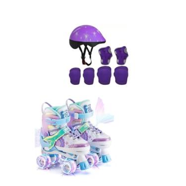 Imagem de Patins infantil (QUAD Sereia Roxo, M 33 ao 36)