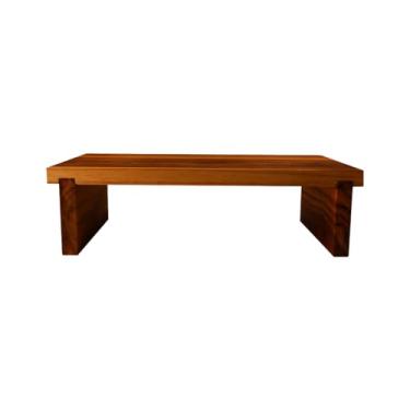 Imagem de Expositor Decoração Buffet Festa Suporte Modular Escadinha Escada Para Confeitaria Pâtisserie Porta Doces Em Madeira Teca Rustica Com Imã Linha Wooden Glow linha Premiu (40x20x12)