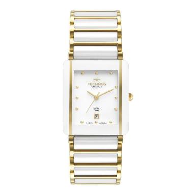 Imagem de Relógio Technos Feminino Ceramic/saphire Dourado - Gn10ba/1b Gn10ba/1b