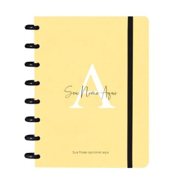 Imagem de Caderno de Discos Flex Inteligente Iscool Personalizado Pequeno Areia Sand Amarelo