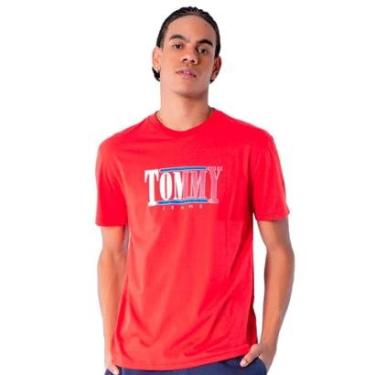 Imagem de Camiseta Tommy Jeans Masculina RWB Centered Logo Vermelha-Masculino