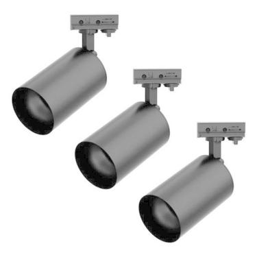 Imagem de Kit Trilho Com 3 Spots Preto Inspire Eco3996 Bivolt