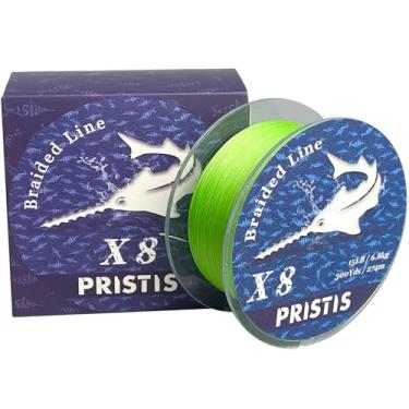 Imagem de Pristis Linha de pesca trançada X8, linha de trança super forte de 8 fios para profissionais, resistente à abrasão de grau profissional e equipamento durável de zero elasticidade para água salgada e
