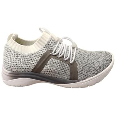 Imagem de Nurse Mates Align Torri Shoes | Palmilha ortop dica ergon mica | Cabedal de tecido de malha | Estabilidade e conforto de suporte | Antiderrapante, Cinza-claro, 7 US