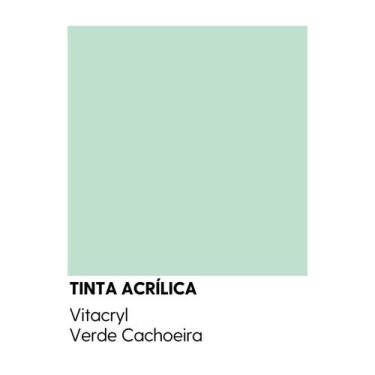 Imagem de Tinta Emborrachada Acetinada Verdes - Vitacryl, Verde Cachoeira, 3,6 l