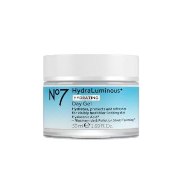 Imagem de No7 HydraLuminous+ Hidratante em Gel Hidratante Diário – Ácido Hialurônico e Vitamina B3 Niacinamida Hidratante Facial para Hidratar, Proteger e Renovar a Pele – Auxilia no Reparo da Barreira da Pele