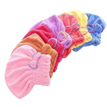 Imagem de Unidades Toucas de Secagem Rápida em Microfibra Ultra Absorvente–Secagem Eficiente/Menos Frizz e Mais Praticidade(Kit 3 Unis(Promoção）)