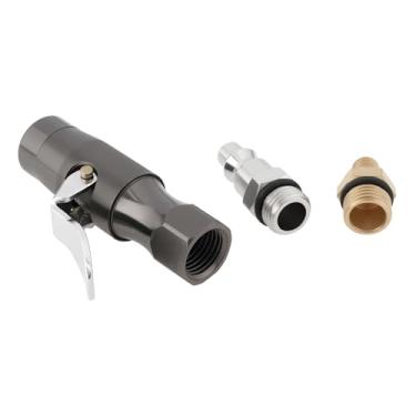 Imagem de LT Easiyl Mandril de ar para inflador de pneu 200PSI com braçadeira de mandíbula dupla, rosca fêmea NPT de 1/10.2 cm, compatível com válvula Schrader