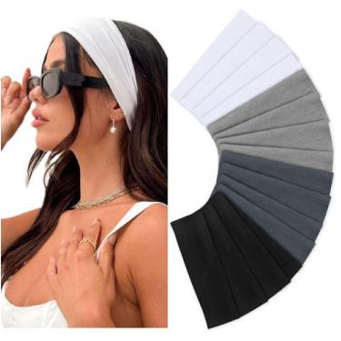Imagem de Bandanas Huachi para mulheres, pacote com 16 faixas elásticas de cabel