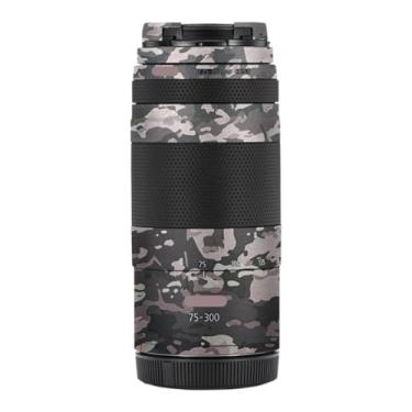 Imagem de Adesivo para lente de câmera 75-300 4-5.6 Película protetora para Canon RF 75-300 mm F4-5.6 (Camuflagem de campo)