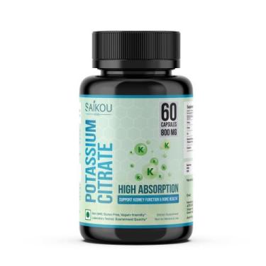 Imagem de Suplemento SAIKOU HERBS Citrato de potássio 800 mg 60 cápsulas