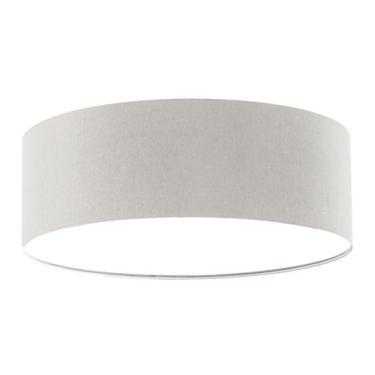 Imagem de Luminária Plafon Redondo Cúpula em Tecido 50x15 - Tom Luz, Cinza5961