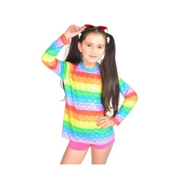 Imagem de Blusa Camisa Térmica Estampada Infantil Proteção Solar UV Segunda Pele
