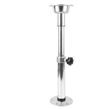 Imagem de Asixxsix Conjunto de pernas e base para mesa de RV, altura ajustável de 495 a 710 mm, pedestal de jantar removível em liga de alumínio para RV, barco, área externa, trailer e deck