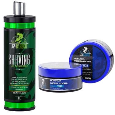 Imagem de 1UN Shaving Gel para Barbear Mentol 1L + 1UN Creme Modelador e Fixador