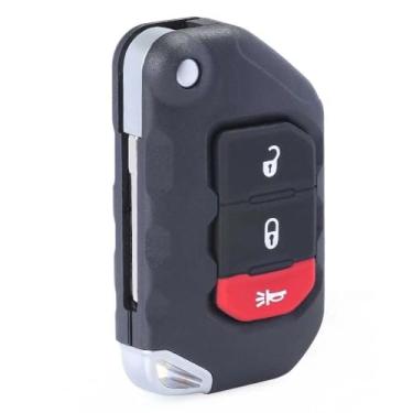 Imagem de Chaveiro inteligente para Jeep Wrangler 2018-2024, Alliskeys 3 botões entrada sem chave controle remoto substituição para Jeep Wrangler Gladiator 2018-2024 OHT1130261