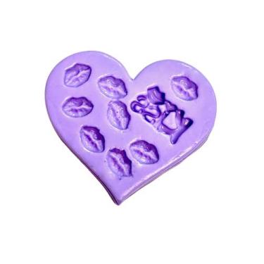 Imagem de F1466 molde de silicone beijos boca confeitaria biscuit - confeitaria 