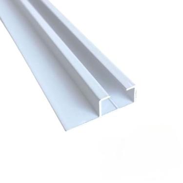 Imagem de Trilho Suíço Com Abas Simples Alumínio Branco Tamanhos Variados(6,0 MTS)