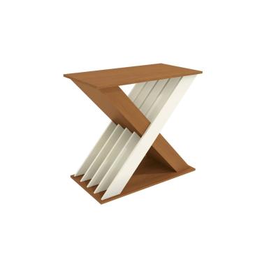 Imagem de Base de Mesa p/ Cozinha Graviola BA29 Madeirado s/ Tampo Canela/Off White - Kappesberg