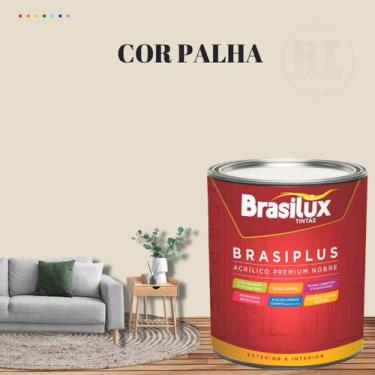 Imagem de Tinta de Parede Semi Brilho Marrom 800ml Brasiplus Acrilica Lavável. -