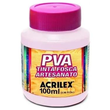 Imagem de Tinta Fosca para Artesanato PVA 100ml Rosa Bebê Acrilex