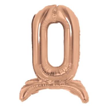 Imagem de Balão Gigante Rose Gold Metalizado Com Base Para Chão 75 - PartiuFesta