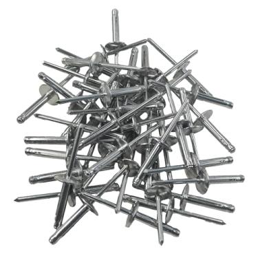 Imagem de STFRBTH 60 peças 3/40.6 cm x 4/12.7 cm (4,8 * 20 * 10 mm), rebites pop explosivos triplos, rebites de alumínio de flange grande para caiaque, aplicações marítimas, automotivas, (prata)
