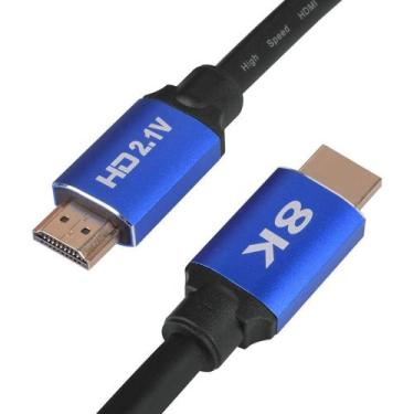 Imagem de Cabo de vídeo HDMI 8k suporte 48G Banda Hdmi 2.1 - PONTO DO NERD