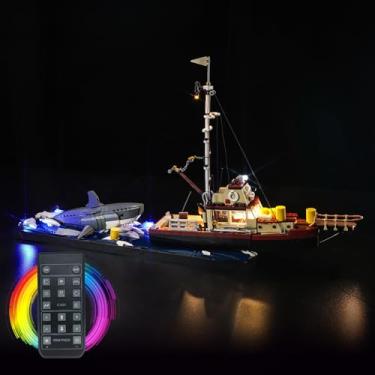 Imagem de Hilighting Upgraded Led Light Kit Compatible with Lego Ideas Jaws Building Set, RC Version Compatible with Lego 21350 (Model Not Included)