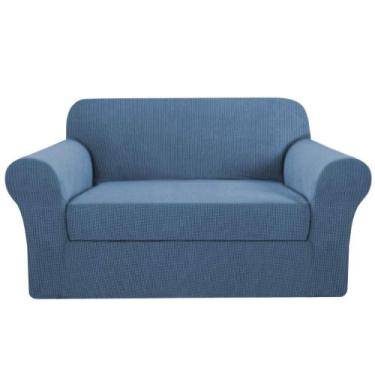 Imagem de Capas H.VERSAILTEX Loveseat com 2 almofadas Dusty Blue