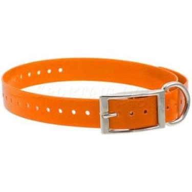 Imagem de Sparky Pet Co – Coleira para cães de alta flexibilidade com fivela de rolo de 1,9 cm laranja neon – Compatível com sistemas Garmin, Dogtra, PetSafe, SportDOG, E Collar