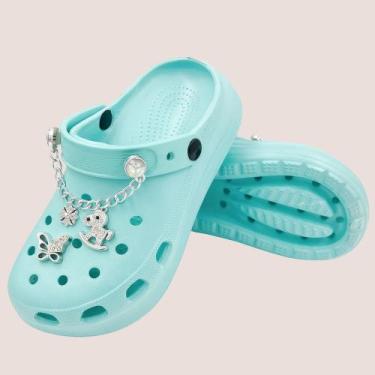 Imagem de Sandália Babuche Feminina Acessórios Macia Confortável - BRISA PES, Az