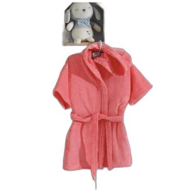 Imagem de Roupão Bebê Com Capuz Velour Pbb Rosa Dohler