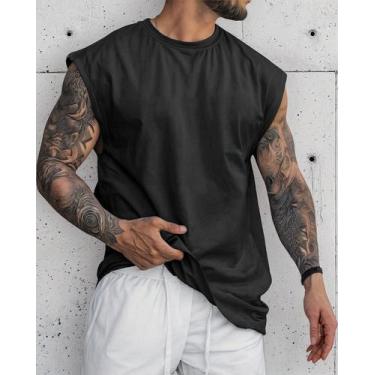 Imagem de Camiseta Regata Oversized Masculina Streetwear Sport Cavada - NoBrand,