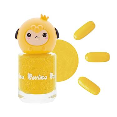 Imagem de Puttisu Bling Pang esmalte pérola de alto brilho tipo adesivo à base de água cintilante não tóxico (Bling - amarelo cintilante, 0,27 Fl Oz (pacote com 1))