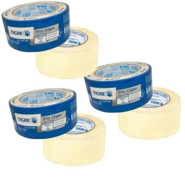 Imagem de Fita Crepe Uso Geral  Pintura 48Mmx50M Kit 3 Un