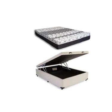 Imagem de Conjunto Cama Box Baú Casal + Colchão Castor Molas Class 138x188x67, C