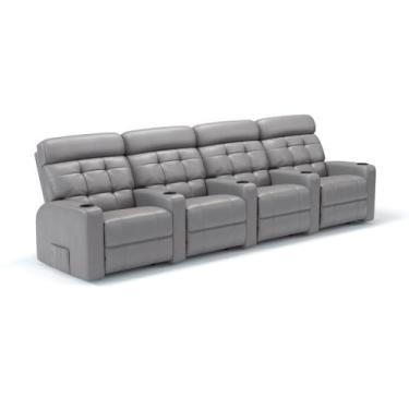 Imagem de Sofá 4 Lugares Reclinável Elétrico Massageador em material sintético I