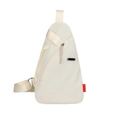 Imagem de Lljsszr Mochila de Ombro para Caminhada, Mochila Organizadora com Zíper, Bolsa de Peito para Lazer, Caminhadas Diárias Ao Ar Livre, Branco