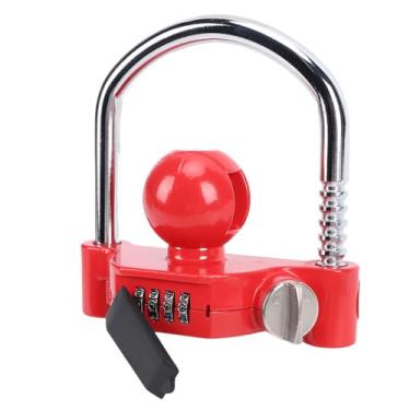 Imagem de Jectse Trava de Reboque Em Forma de U para Serviço Pesado Com Combinação de 4 Dígitos para Acopladores de 1-7/8, 2 e 2-5/16 Polegadas, Feitos de Liga de Liga e Liga de Alumínio Com