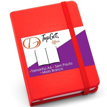 Imagem de Caderneta 9X14Cm 80 Folhas Sem Pauta Kind Topget - Vermelho